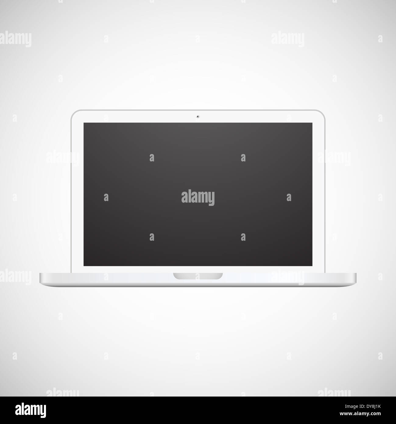 Laptop isoliert auf weißem Hintergrund Stockfoto