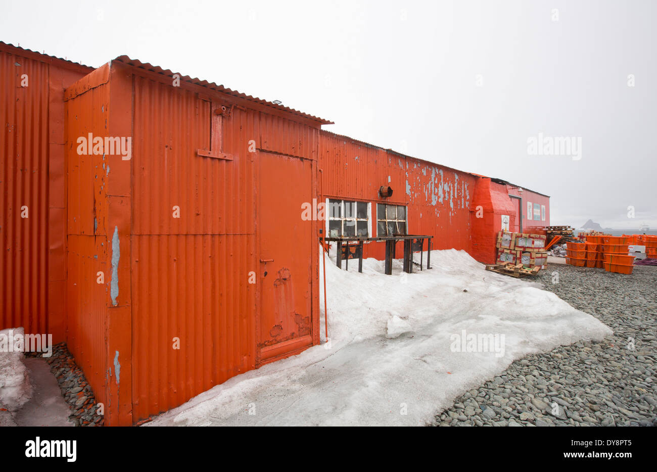 Base Orcadas ist eine argentinische Forschungsstation in der Antarktis, und die ältesten der Stationen in der Antarktis noch in Betrieb Stockfoto