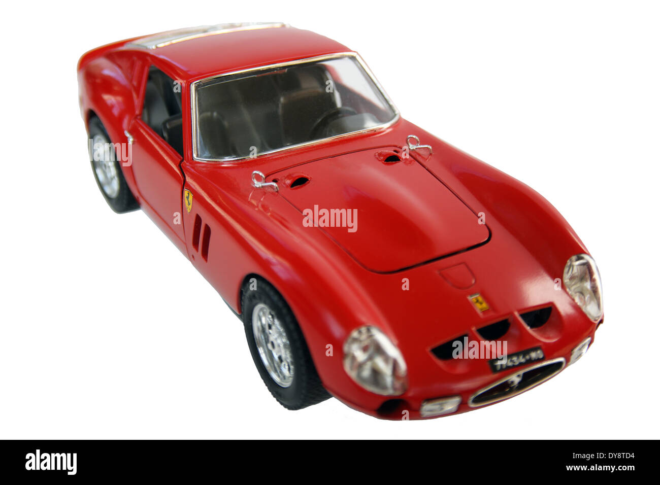 Ferrari GTO Diecast Modellauto 1962 durch Verkaufs (Bburago) isoliert auf weißem Hintergrund Stockfoto