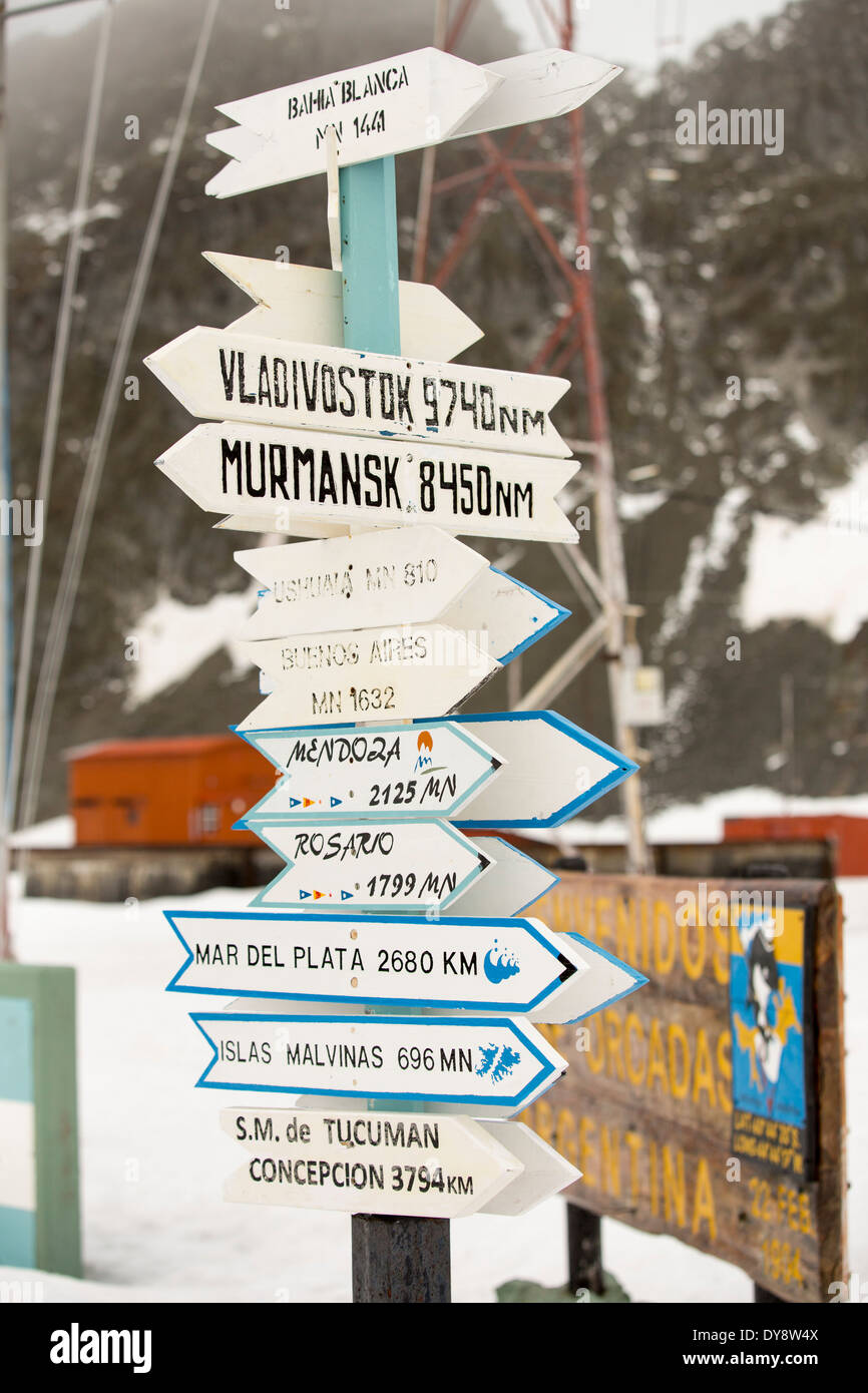 Base Orcadas ist eine argentinische Forschungsstation in der Antarktis, und die ältesten der Stationen in der Antarktis noch in Betrieb Stockfoto