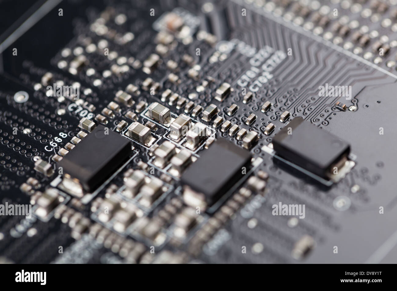 Computer Graphics Adapter Closeup Hintergrund Stockfoto