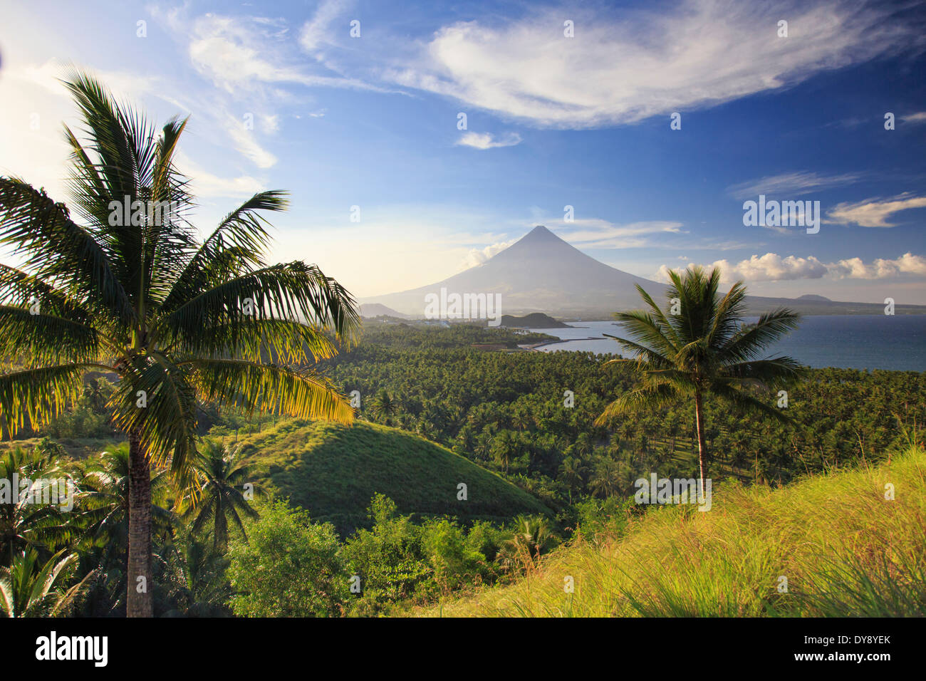 Philippinen, südöstlichen Luzon, Bicol, Vulkan Mayon Stockfoto