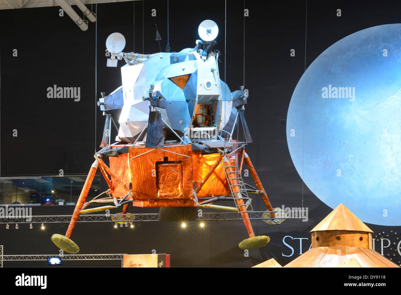 USA, USA, Amerika, Texas-Houston, NASA, Space Center, Halle, Ausstellung, Museum, LEM, Mondlandung, Raketen, Stockfoto