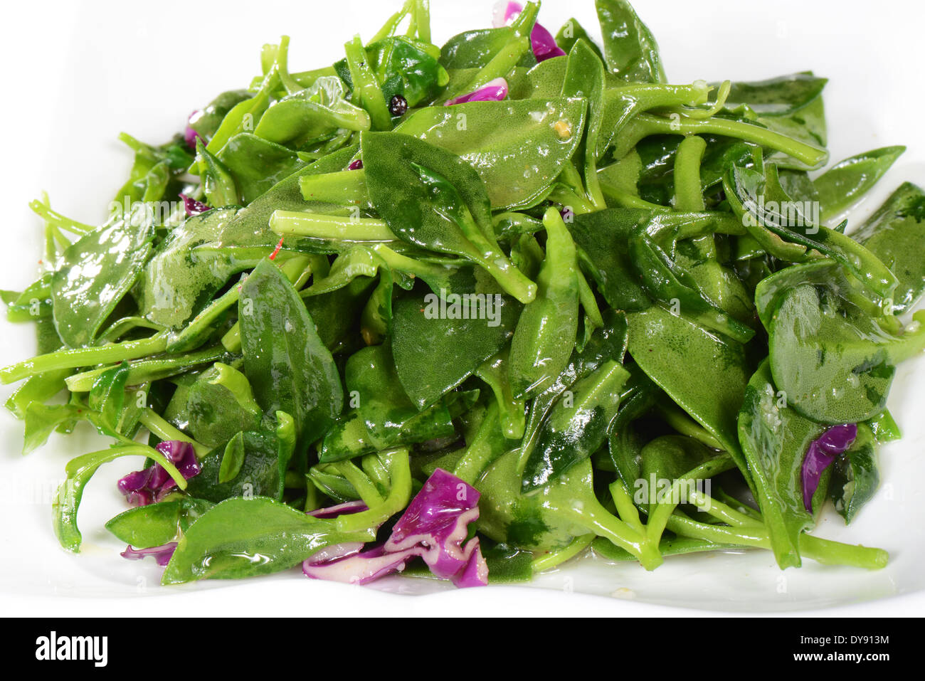 Chinesisches Essen: grüner Gemüsesalat Stockfoto
