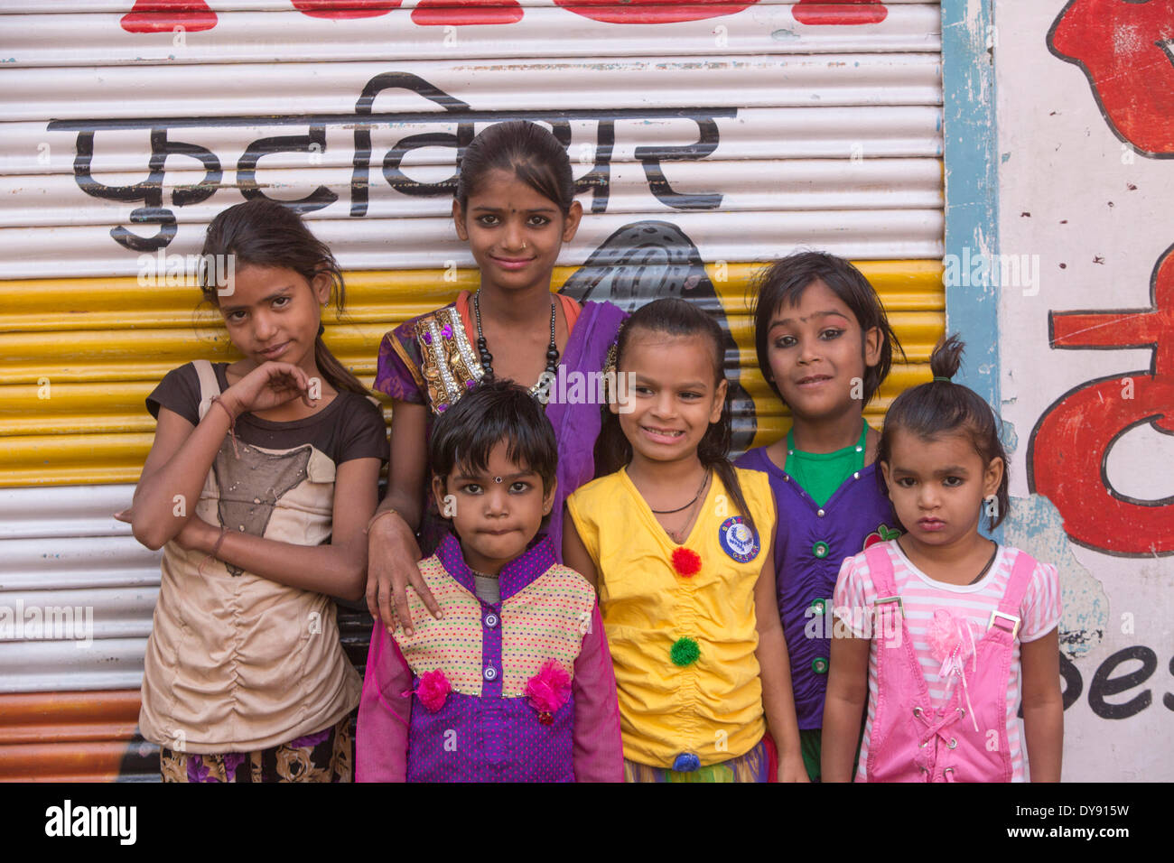 Kinder, Udaipur, Rajasthan, Asien, Indien, Stadt, Stadt, Kind, indische, Stockfoto