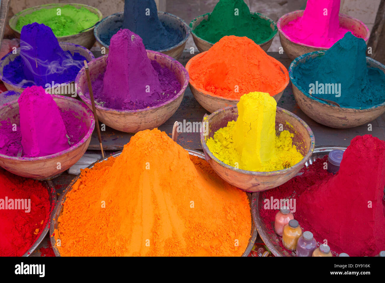 Markt, Pushkar, Rajasthan, Asien, Indien, Gewürze, bunte, Essen Stockfoto