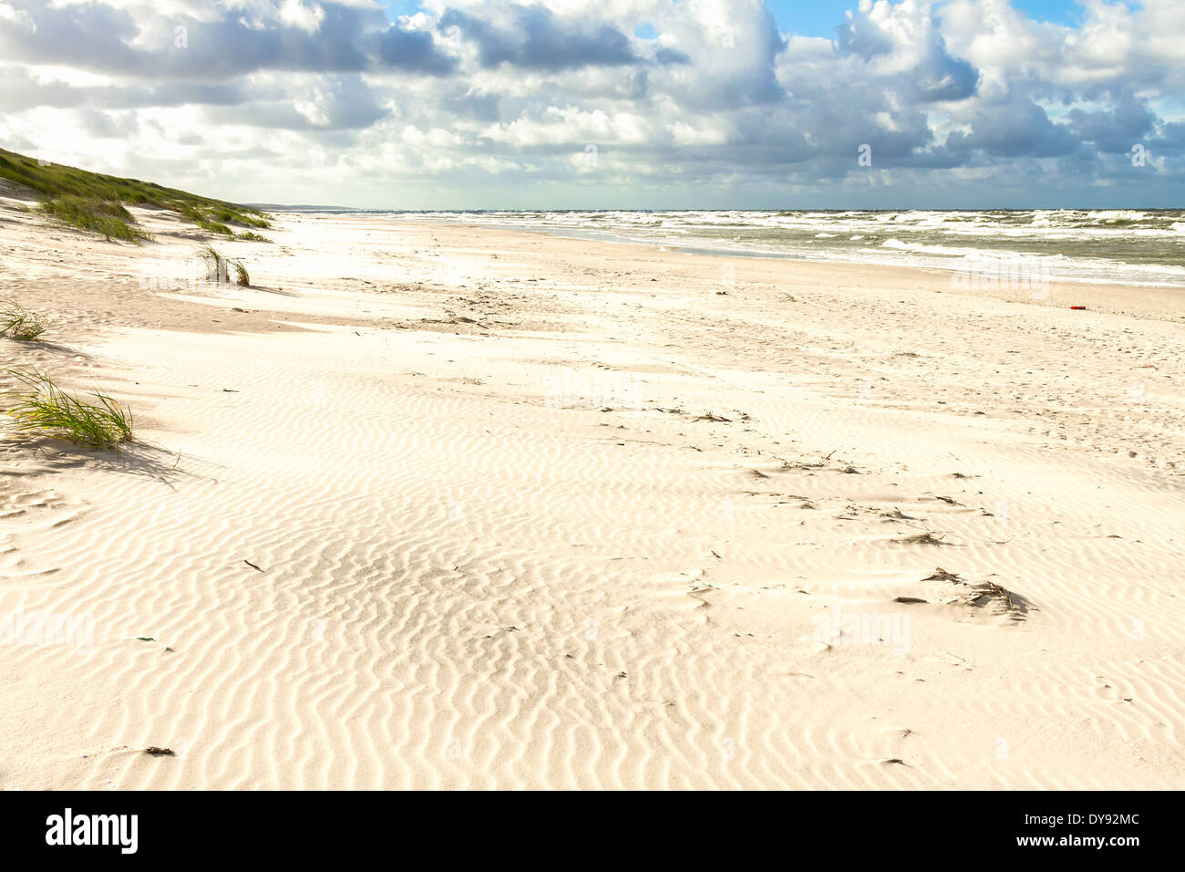 White Sand Beach. Blick auf die Ostsee-Küste. Kurische Nehrung, Nida Neringa, Litauen Stockfoto