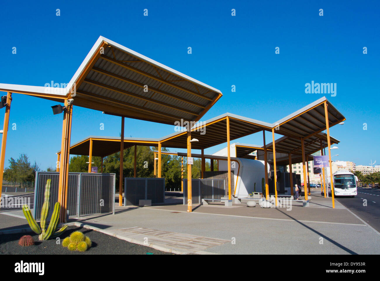 Busbahnhof, Arrecife, Lanzarote, Kanarische Inseln, Spanien, Europa Stockfoto
