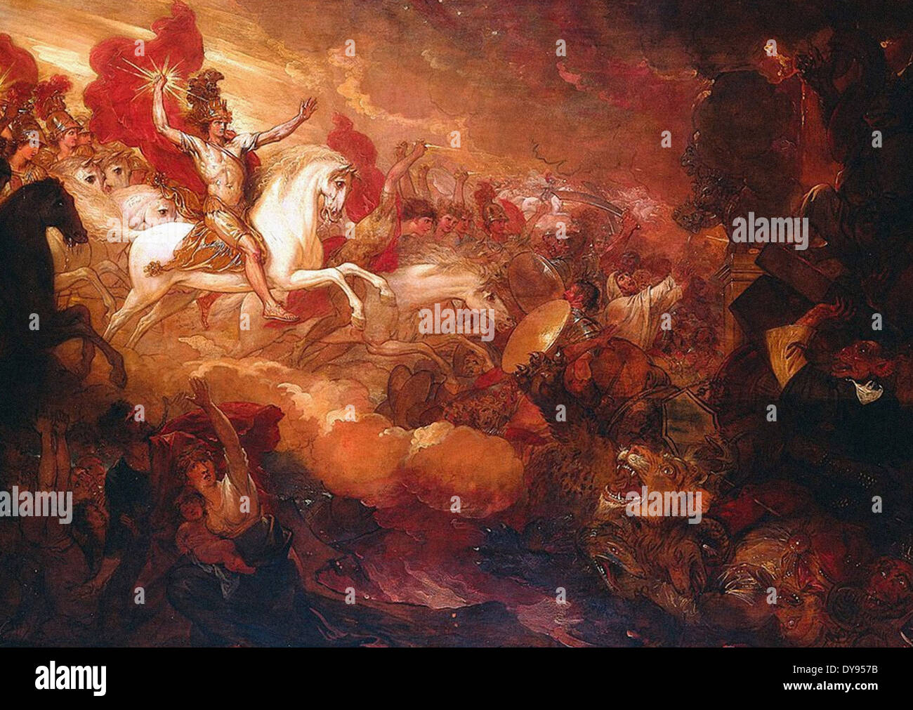 Benjamin West Zerstörung der das Tier und der falsche Prophet Stockfoto