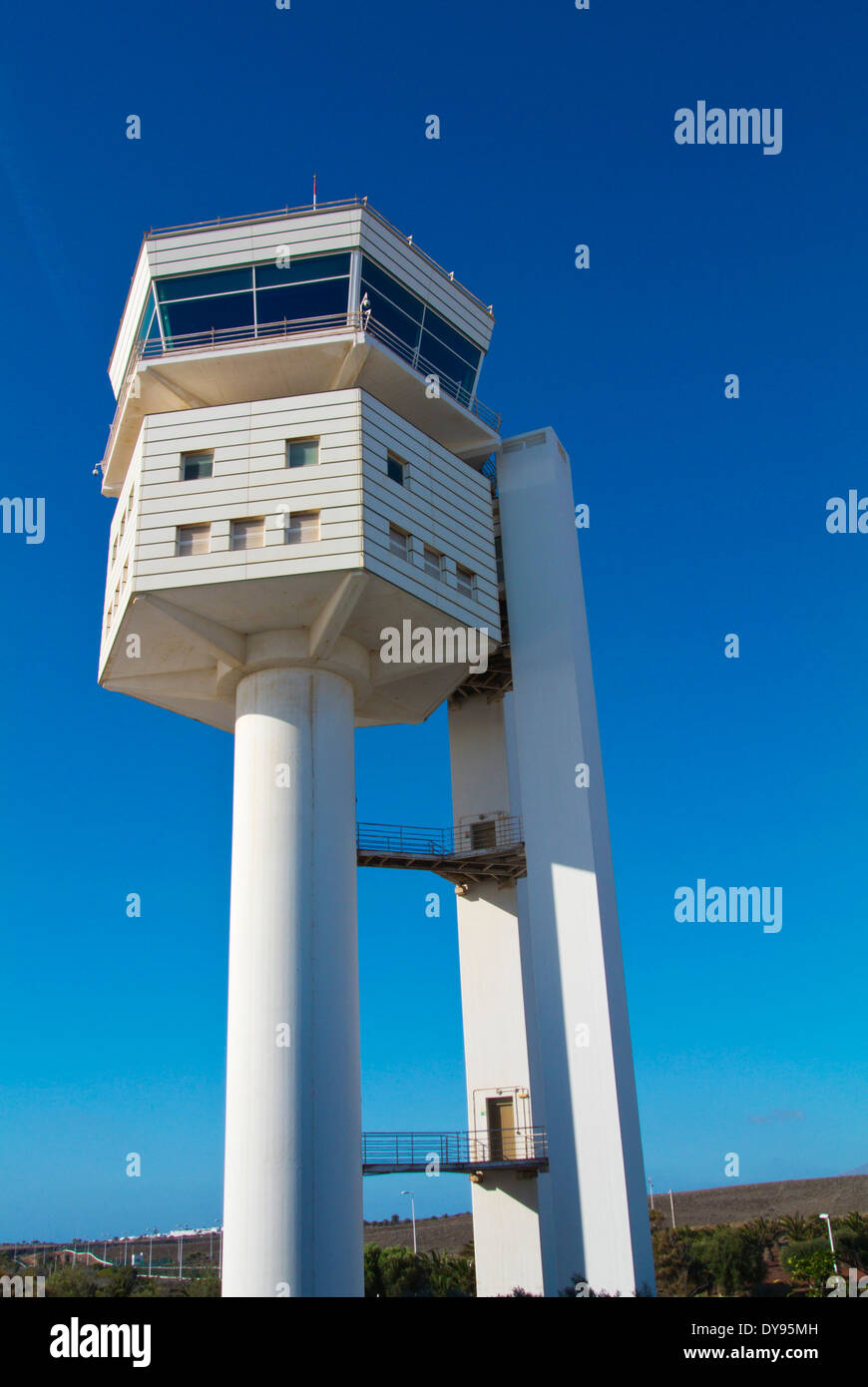 Air Traffic Control Tower, Arrecife, Lanzarote, Kanarische Inseln, Spanien, Europa Stockfoto