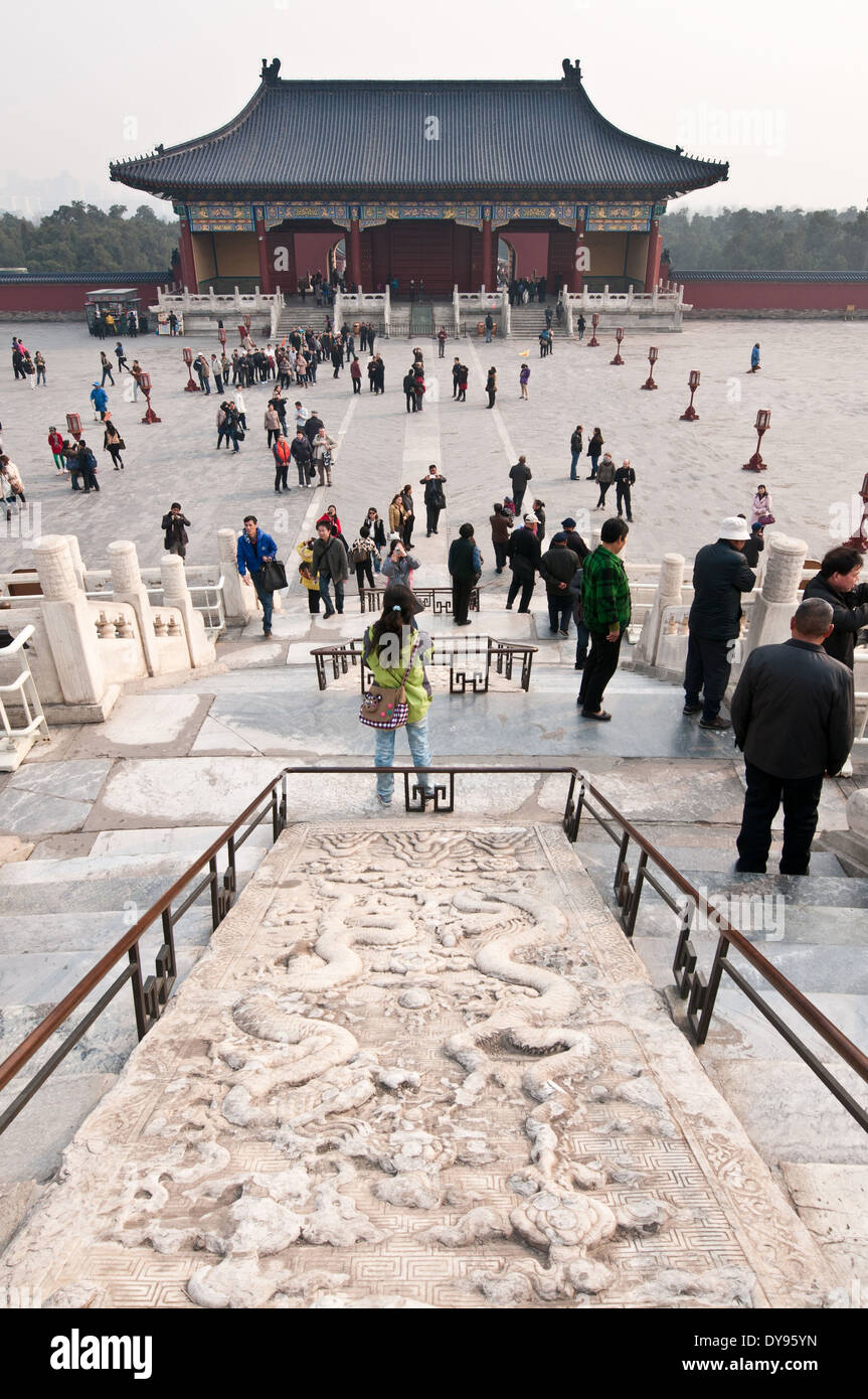 Qinianmen (Qinian Gate - das Tor des Gebets für gute Ernte) in Taoist Temple of Heaven, Chongwen District Beijing, China Stockfoto