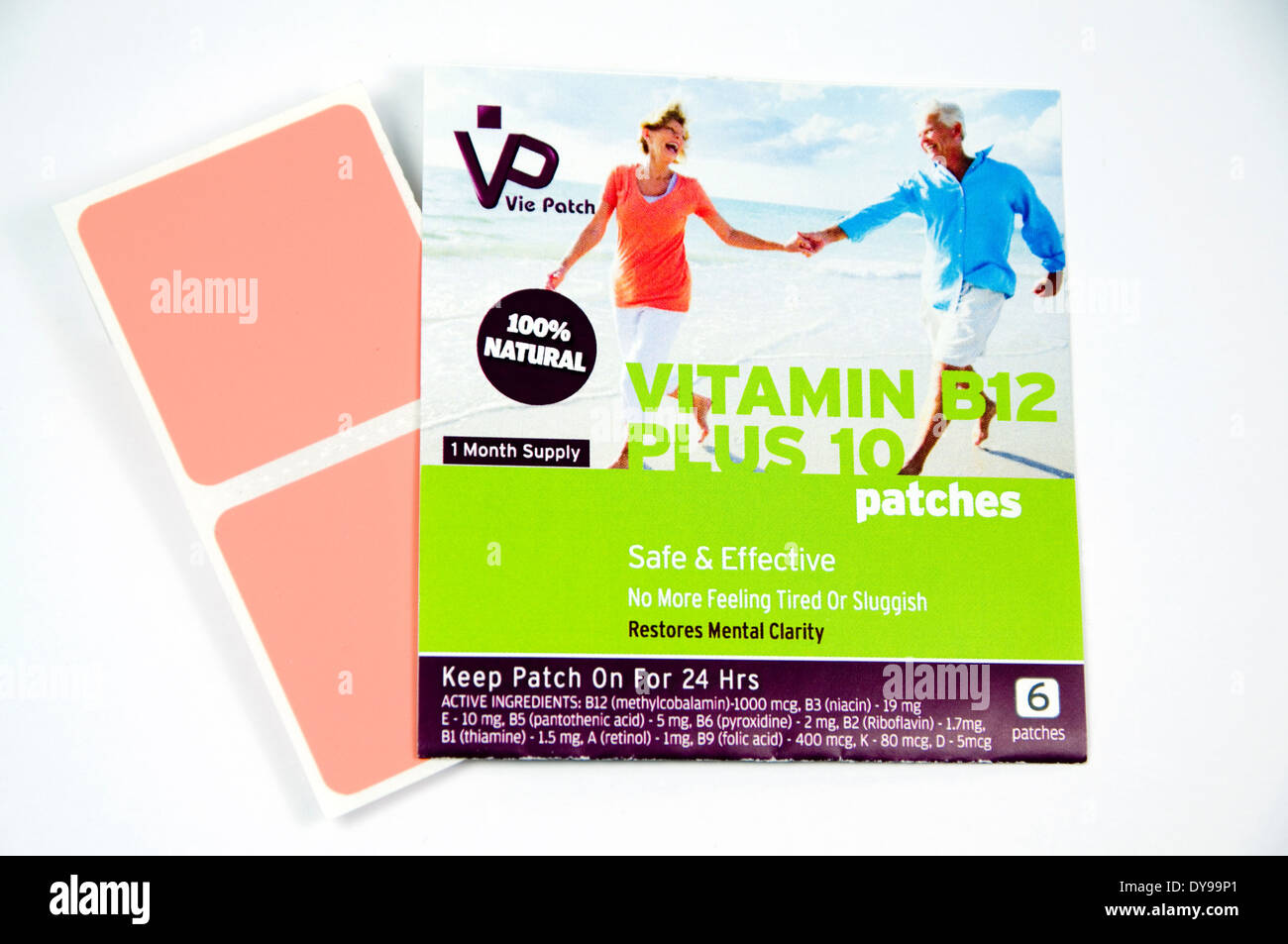 Vitamin B12-Patches. Stockfoto