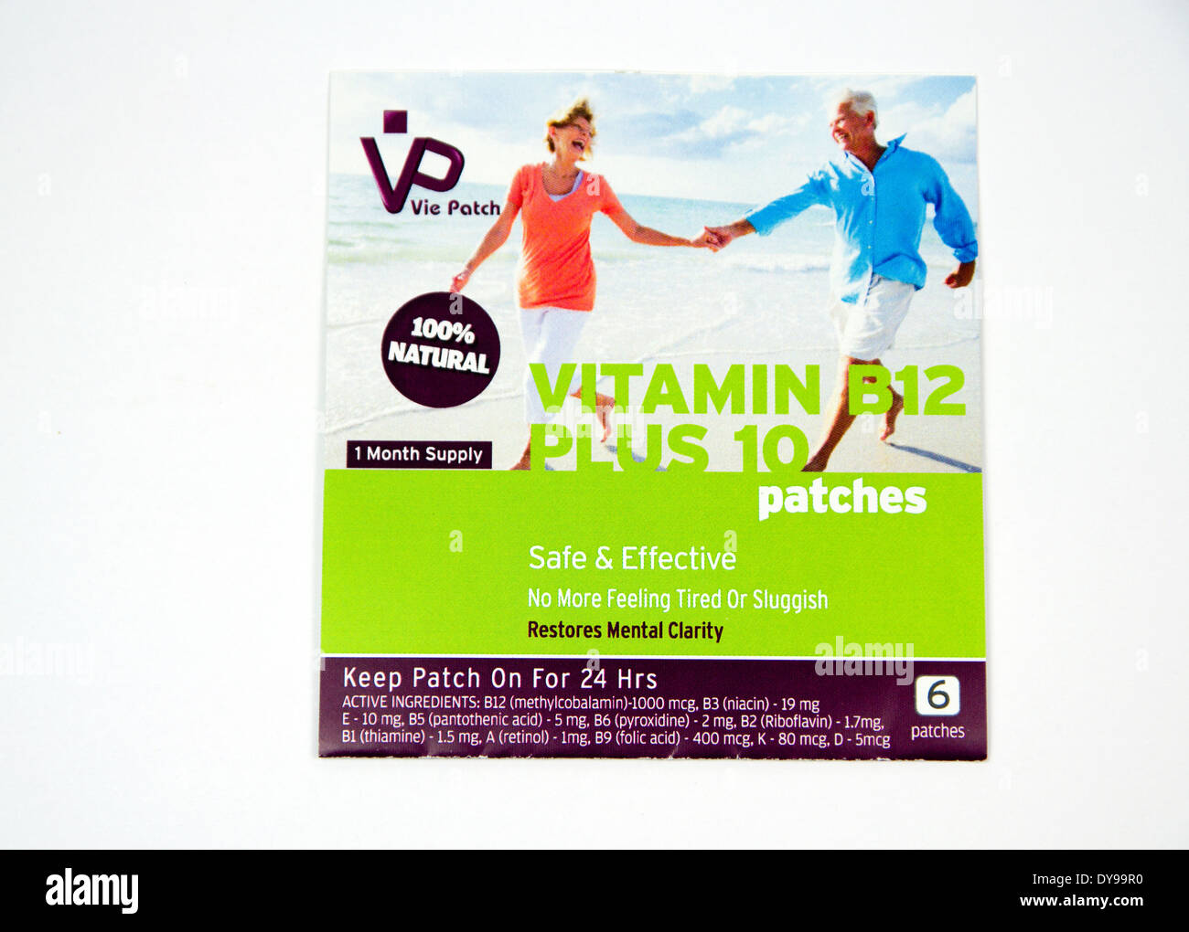 Vitamin B12-Patches. Stockfoto