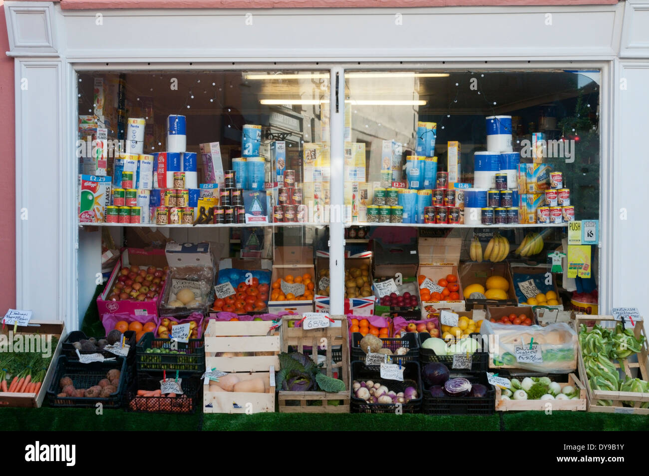 Eine traditionelle Lebensmittel-Schaufenster. Stockfoto