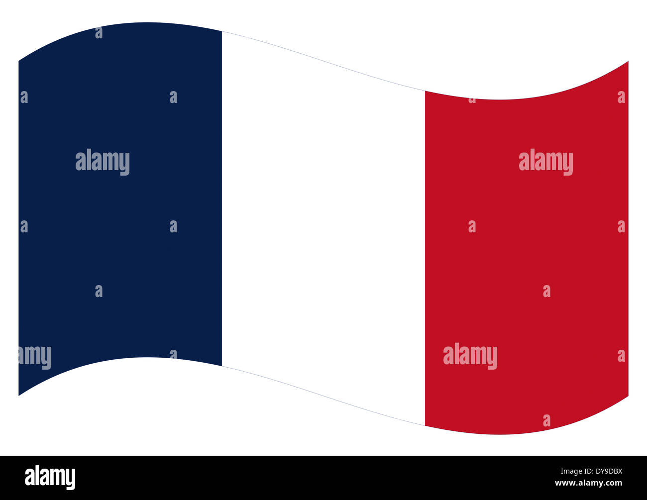 Vektor-Flagge. Frankreich Stockfoto