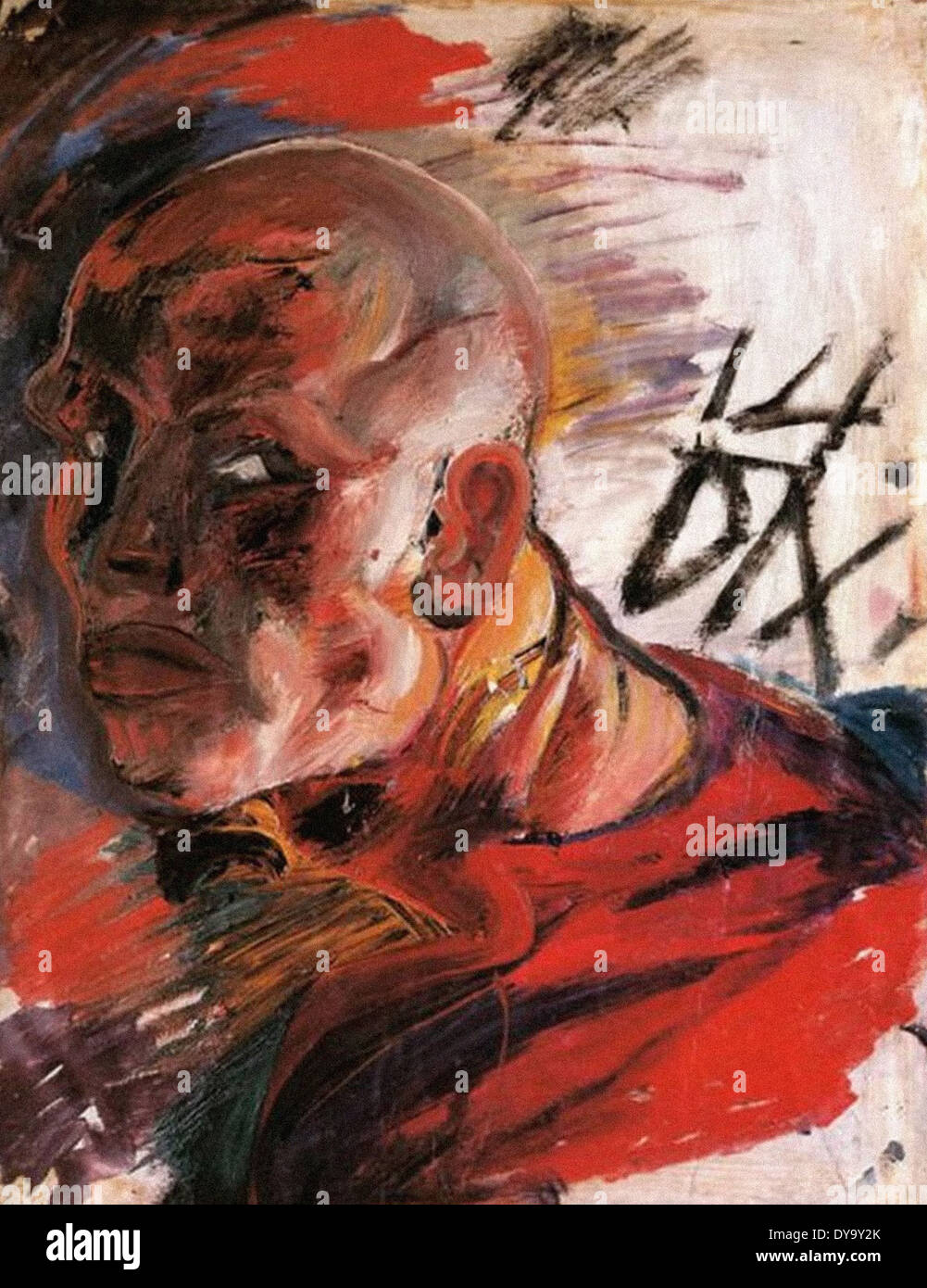 Otto Dix Selbstbildnis Stockfoto