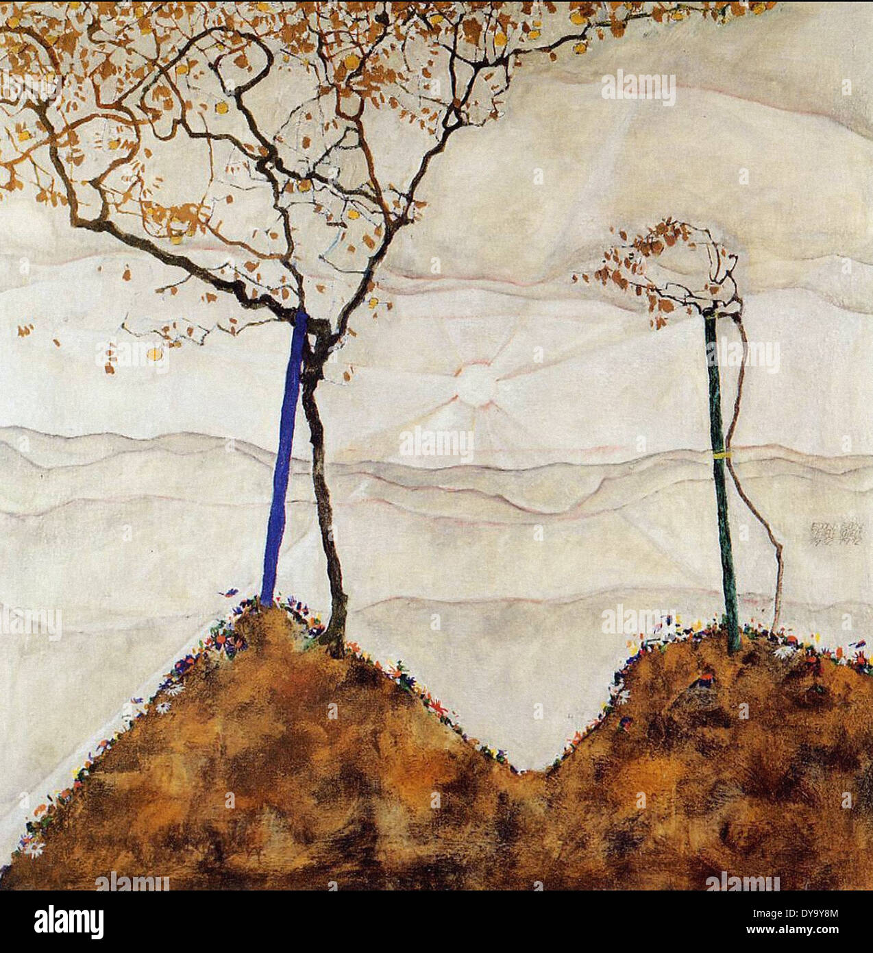 Egon Schiele Herbst Sonne Ich Stockfoto