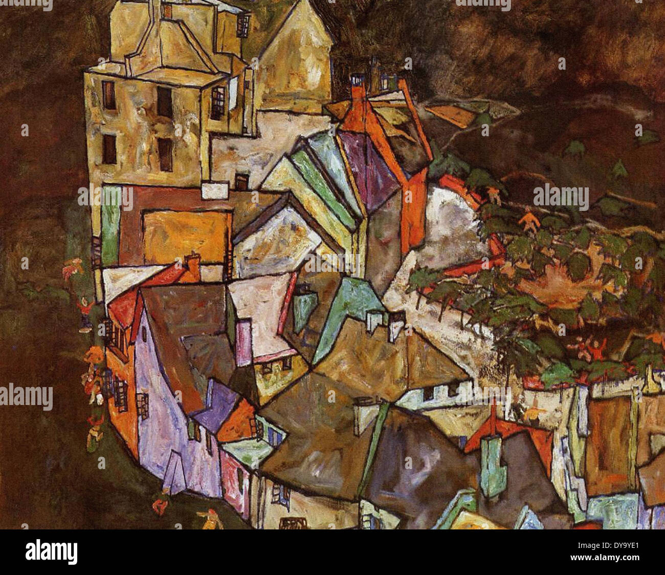 Egon Schiele Stadtrand Stockfoto
