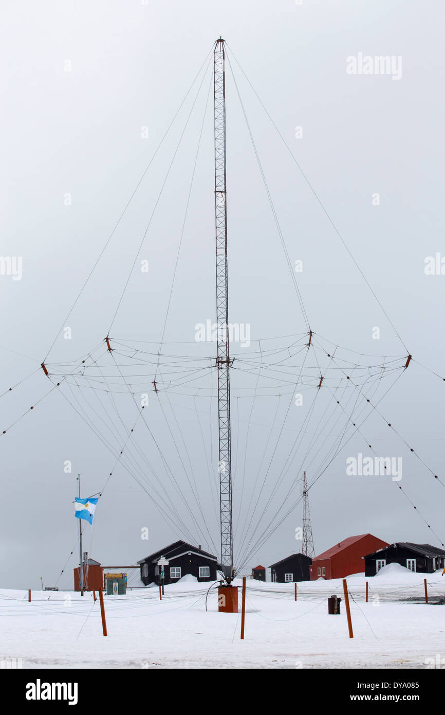 Base Orcadas ist eine argentinische Forschungsstation in der Antarktis, und die ältesten der Stationen in der Antarktis noch in Betrieb. Stockfoto