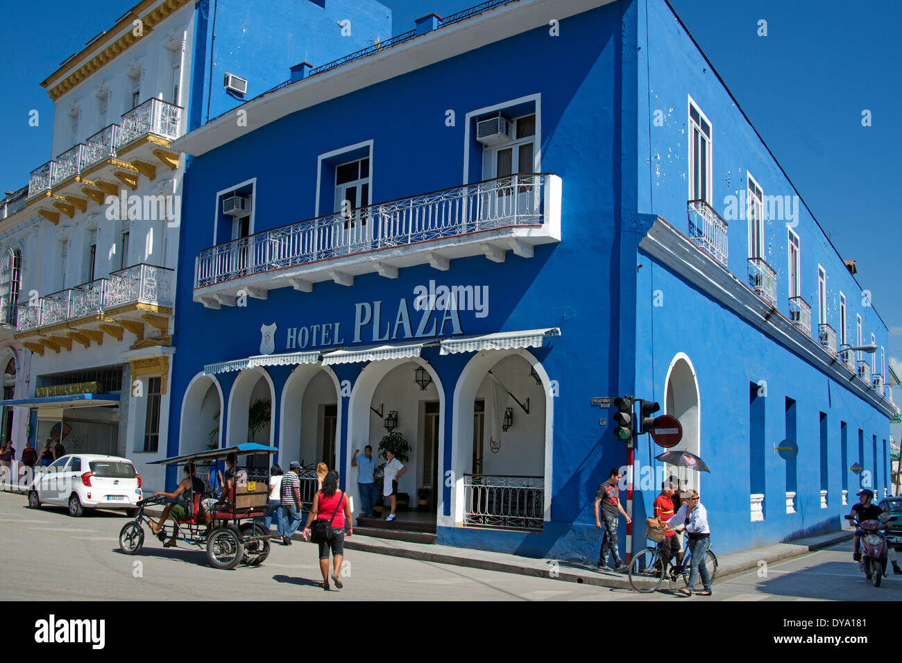 Plaza Hotel auf Serafin Sanchez Square Sancti Spiritus Stadt, Provinz Sancti Spiritus-Kuba Stockfoto