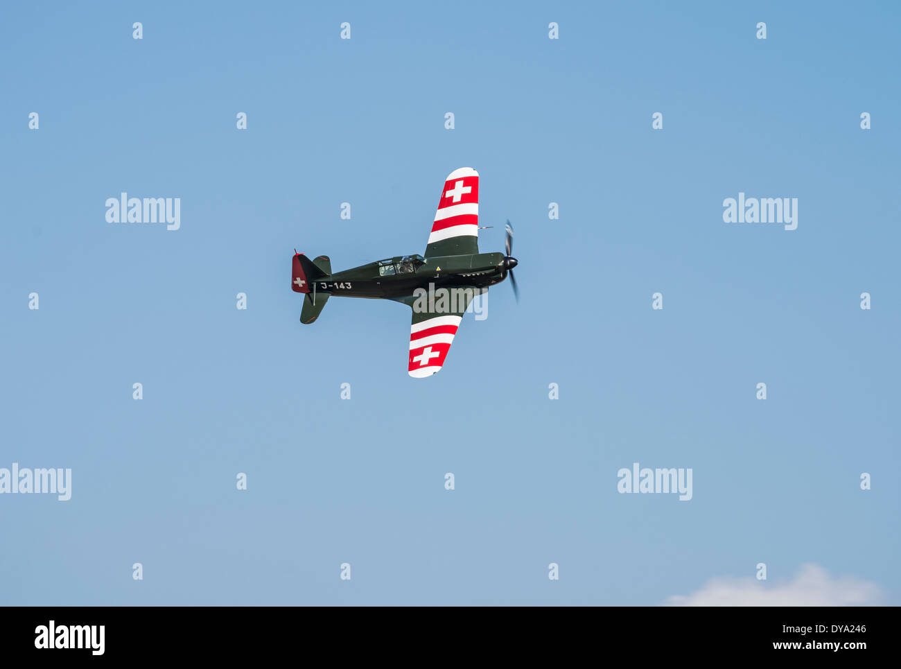 Morane-Saulnier 406 D-3801 bei der Imperial War Museum Duxford Flying Legends Airshow Stockfoto