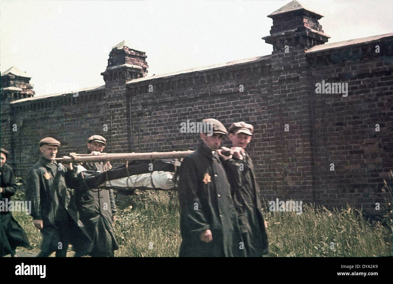 WW II historische Krieg Weltkrieg Zweiter Weltkrieg Polen Ghetto Nazi-nationale sozialistische Lodz Litzmannstadt Totengräber Juden wal Stockfoto