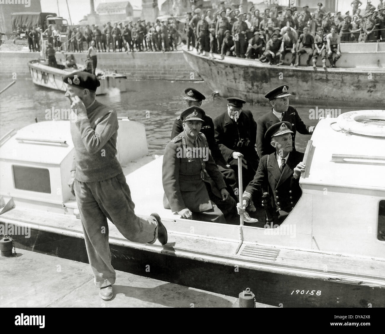 WW II historische Krieg Weltkrieg Krieg Betrieb Overlord Overlord Invasion general Montgomery Verbündete Verbündete Kräfte D- Stockfoto