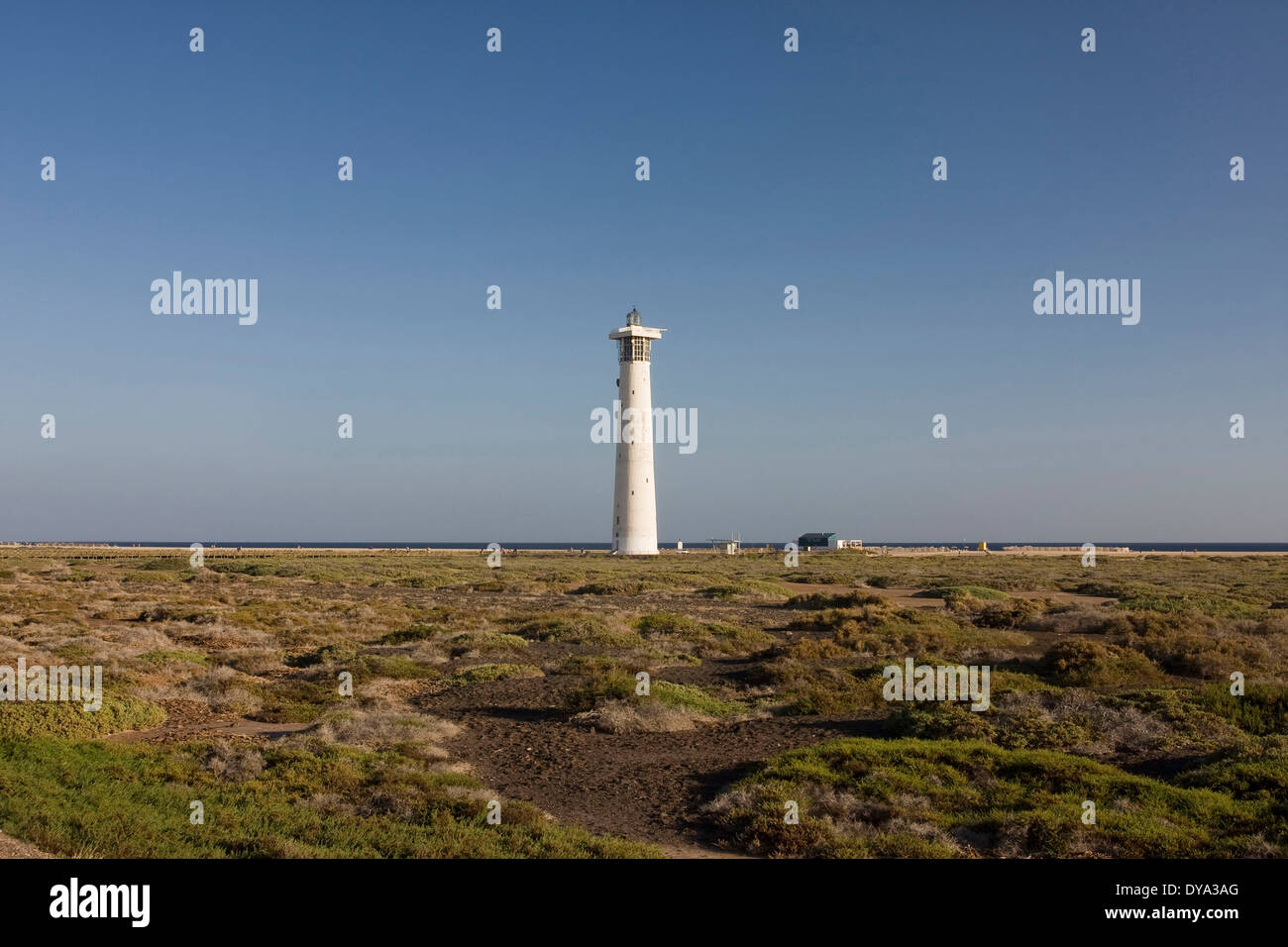 Leuchtturm, Morro Jable, Jandia Playa, Fuerteventura, Kanarische Inseln, Spanien, Europa, Gebäude, Stockfoto