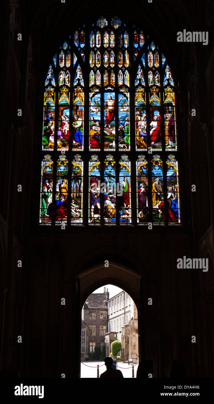Norwich, Norfolk, England, UK Dom Bischof Stanley Denkmal Westfenster Stockfoto