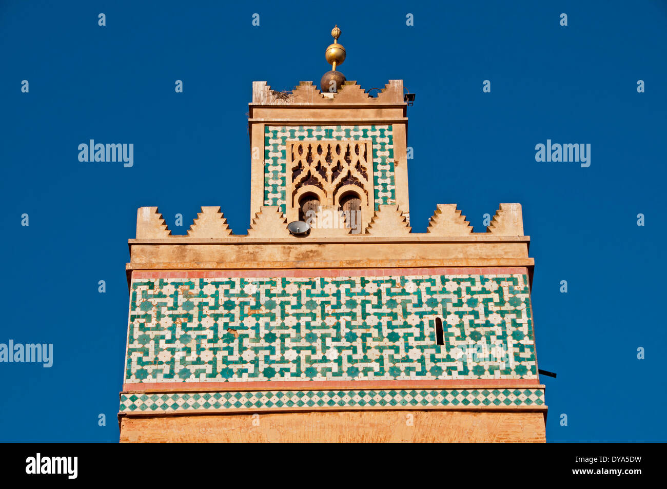 Afrika, Nordafrika, Haouz, Königreich, Koutoubia, Maghreb, Marokko, Marrakesch, Minarett, Moschee, Tensift Stockfoto