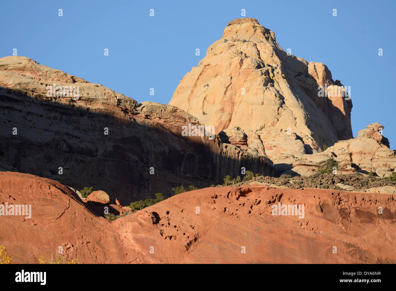 USA, Amerika, USA, Utah, Colorado Plateau, südliche, Capitol Reef, Stein, Sandstein, Landschaft Stockfoto