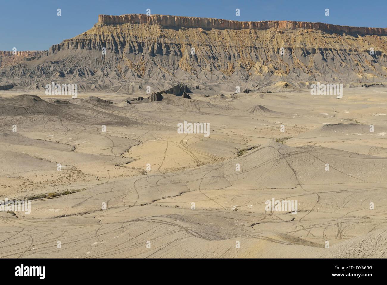 USA, Amerika, USA, Utah, Colorado Plateau, südliche, Fabrik Butte, OTV Wüstengebiet, unfruchtbares Land, Felsen, Stockfoto