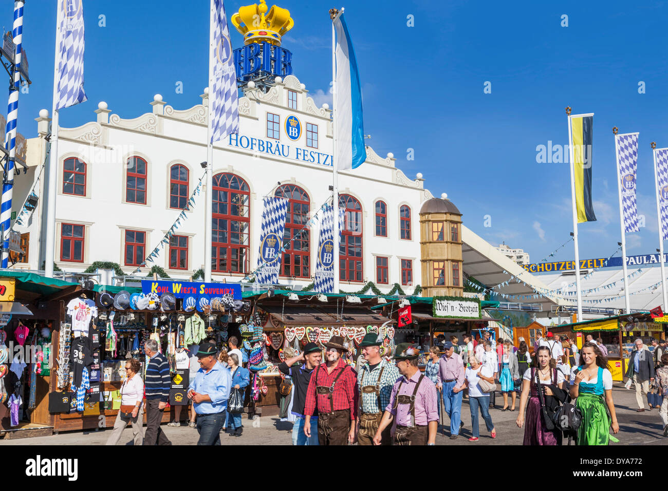 Deutschland, Bayern, München, Oktoberfest, Hofbräuhaus Bierzelt Stockfoto