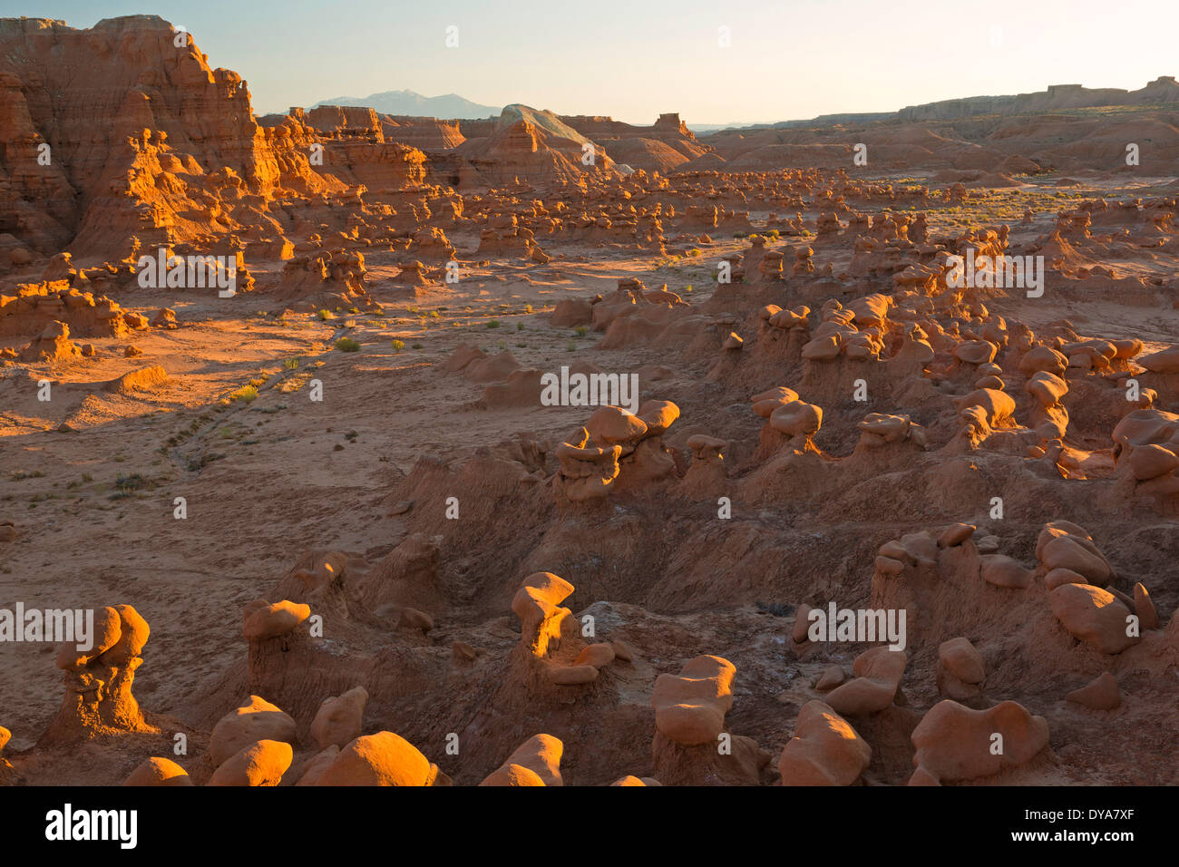 Utah USA Amerika Vereinigte Staaten Canyon Schluchten trockene Wüste Herbst Canyon Schluchten Hoodoos Hoodoo Turm roten Rock Rock Mesa geol. Stockfoto