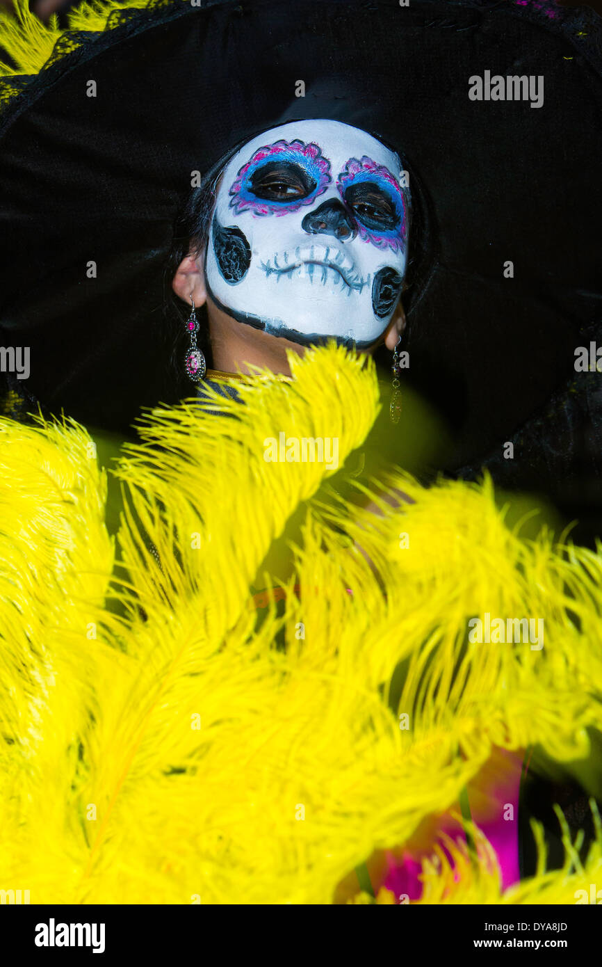 Tag der Toten Dia de Muertos La Paz Mexiko Mittelamerika Baja California Baja de Niederkalifornien Feier Modell bunt Stockfoto