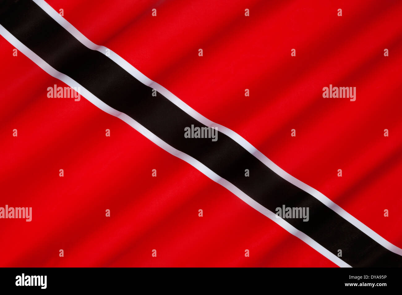 Die Flagge von Trinidad und Tobago Stockfoto