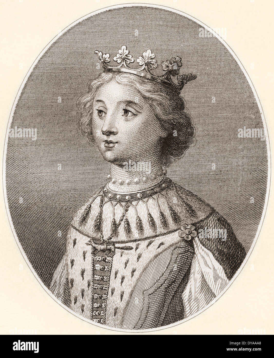 Isabella Stewart, aka Isabel Stewart und Isabel von Schottland, 1426 –1494. Schottische Prinzessin. Stockfoto