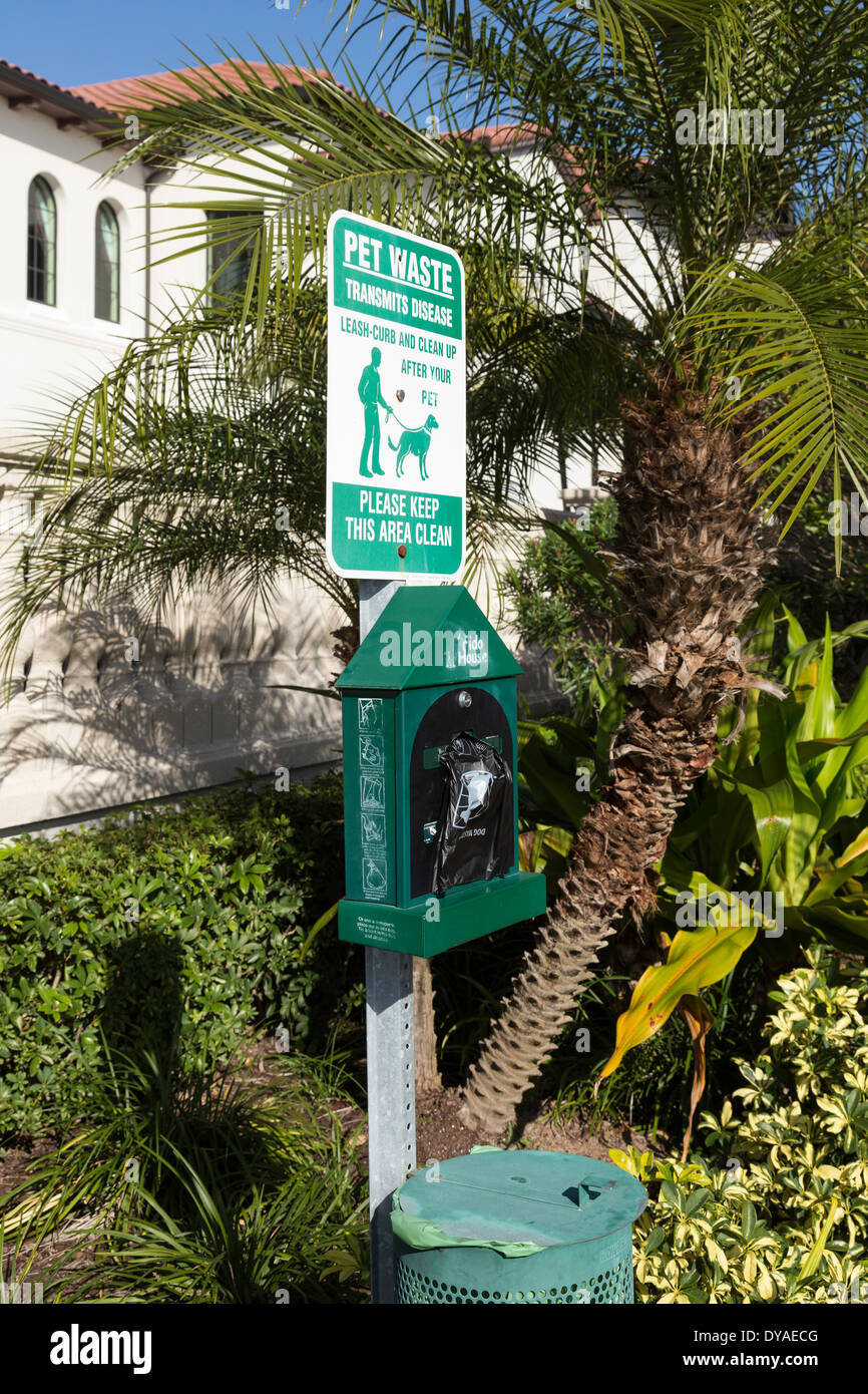 Wohn Haustier Höflichkeit Zeichen, Tampa FL Stockfoto