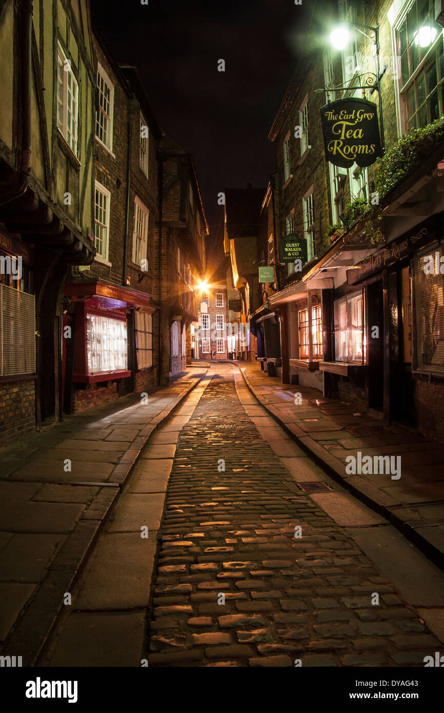 York heilloses Durcheinander in der Nacht Stockfoto