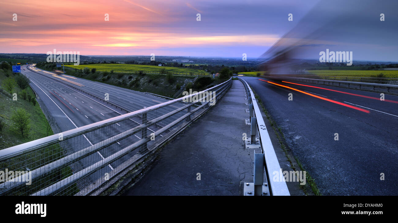 Rush Hour Sonnenuntergang Stockfoto