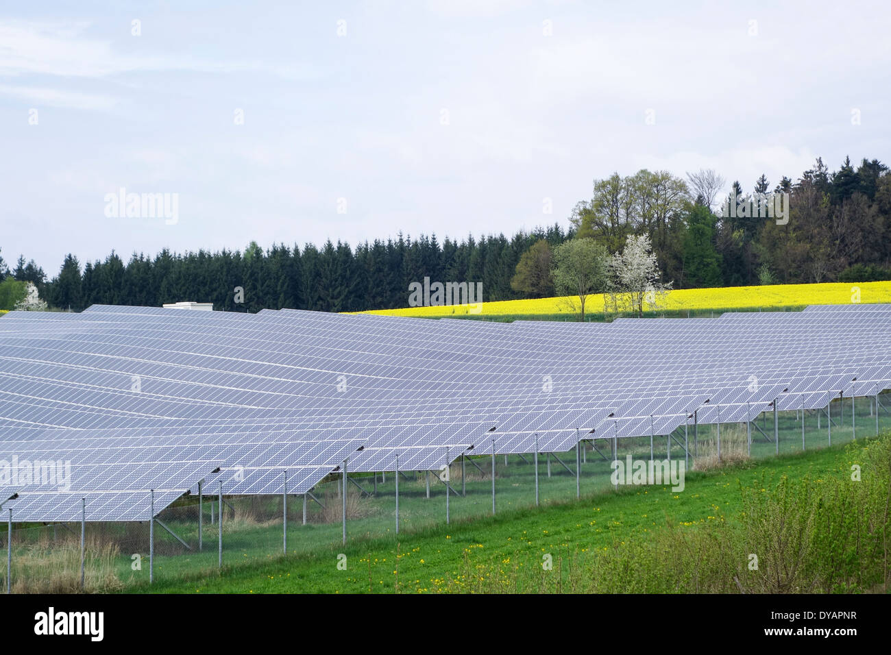 Solarkraftwerk in unteren Bayern, Bayern, Deutschland, Europa Stockfoto