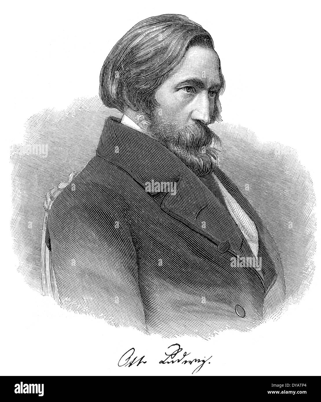 Otto Ludwig, 1813-1865, deutscher Dramatiker, Schriftsteller und Kritiker Stockfoto