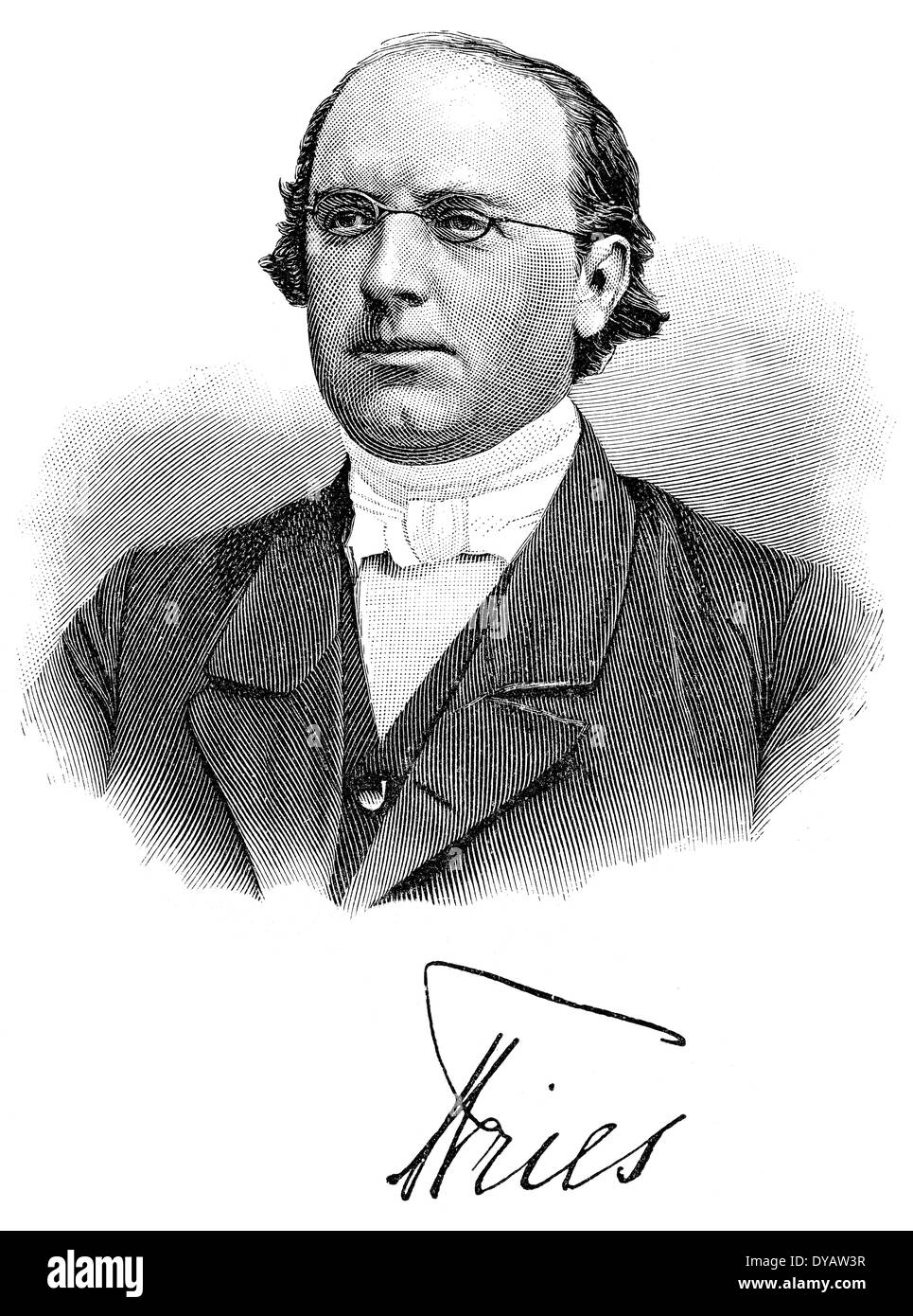 Nikolaus Fries, 1823-1894, deutscher religiöser Schriftsteller Stockfoto