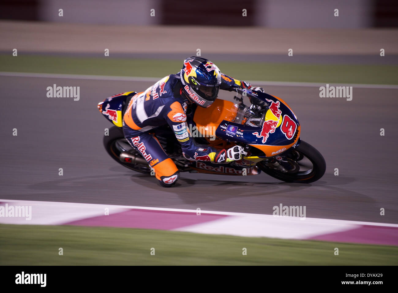 Losail International Circuit, Doha, Katar, 23. März 2014. Jack Miller auf seinem Weg zum Sieg in der Moto3-Eröffnungsrennen Stockfoto