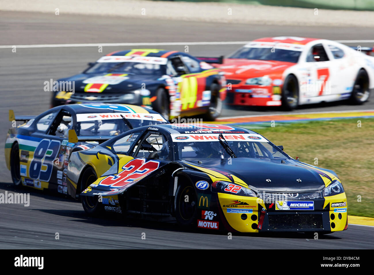 Valencia, Spanien. 12. April 2014. Bas Leinders Belgiens in Aktion während der Elit 1 Nascar Whelen Euroserie am Circuit De La Comunitat Valenciana, Cheste, Valencia Credit: Action Plus Sport/Alamy Live News Stockfoto
