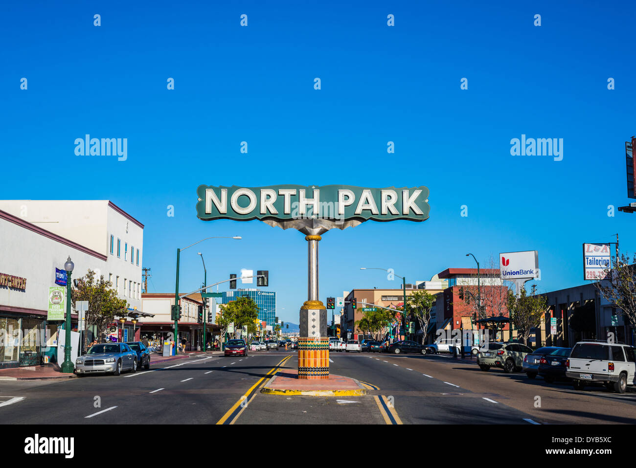 Nordpark Straßenschild. San Diego, California, Vereinigte Staaten von Amerika. Stockfoto