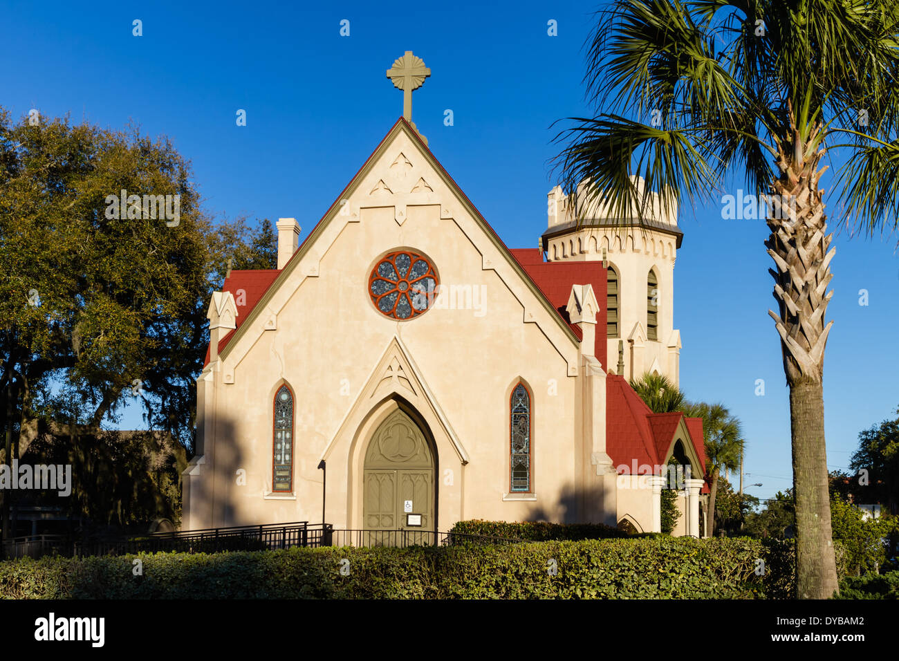 Historische St. Peter es Episcopal Church in Fernandina Beach auf Amelia Island in Florida Stockfoto