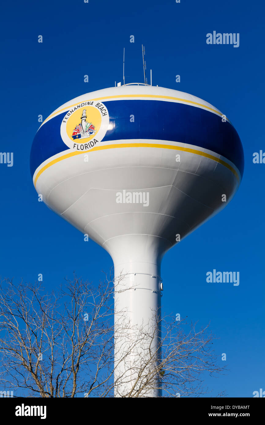 Wasserturm in Fernandina Beach auf Amelia Island in Florida. Stockfoto