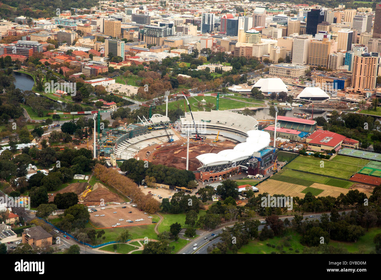 Luftaufnahme der Stadt Adelaide Australia Stockfoto