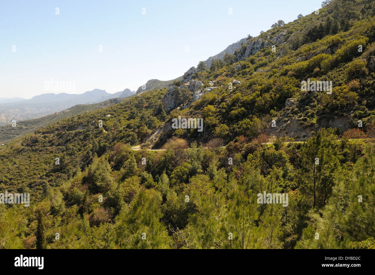 Einen alten Pfad durch die Besparmak Gebirge Nordzypern Stockfoto